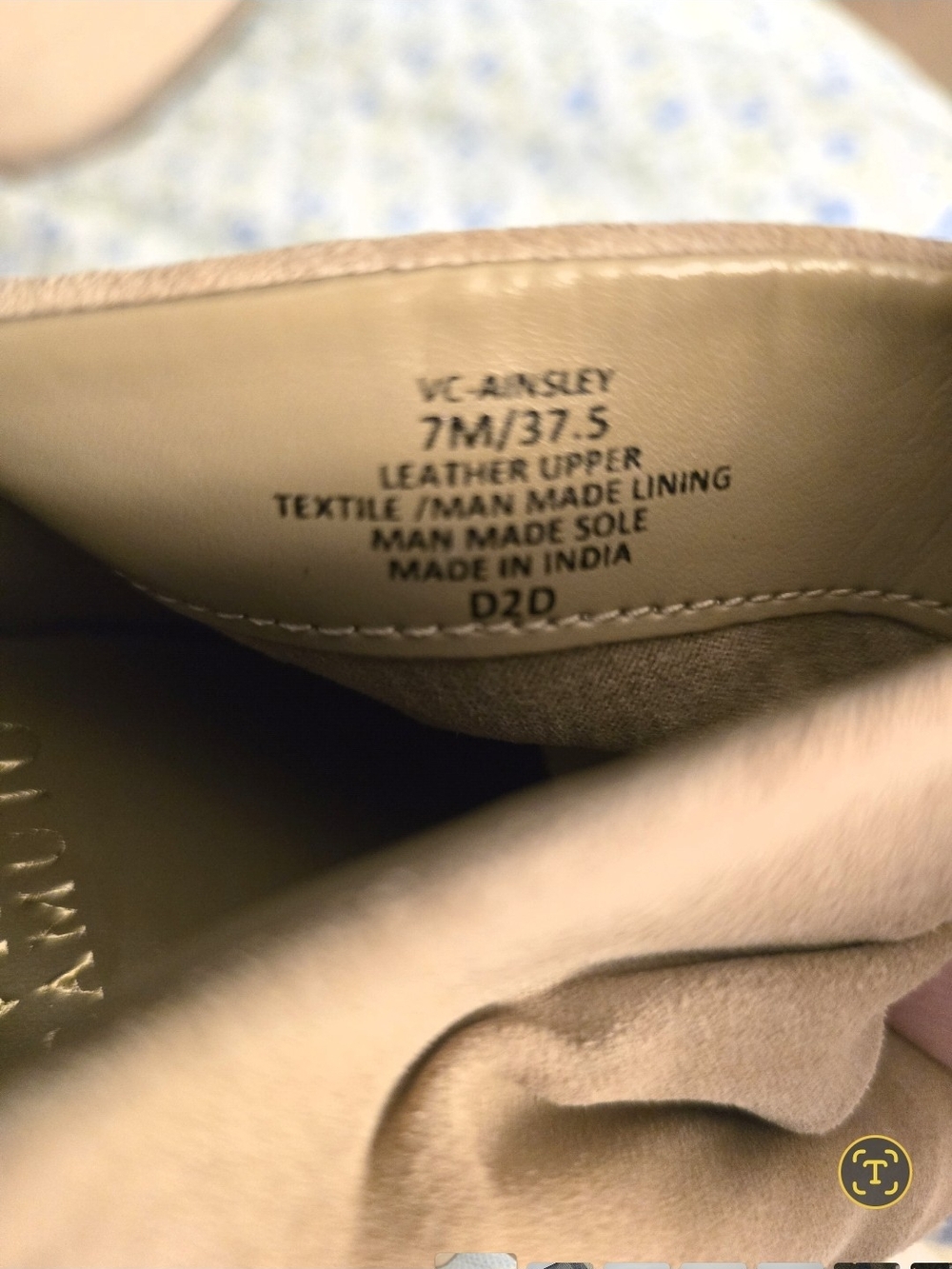 Vince Camuto Ainsley Tan Suede Ankle Booties with Stacked Heel - Picture 5 of 7